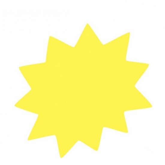 Segnaprezzi Stella - 8 x 8,5 cm - giallo - CWR - conf. 36 pezzi