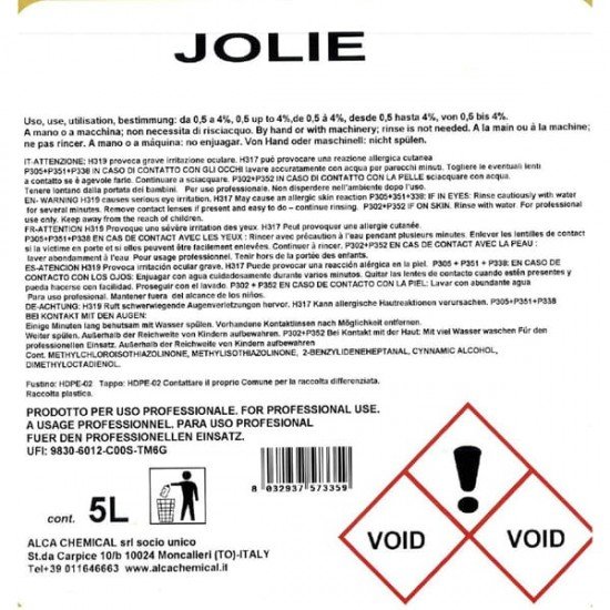Detergente per pavimenti Jolie - floreale/speziato - Alca - tanica da 5 L