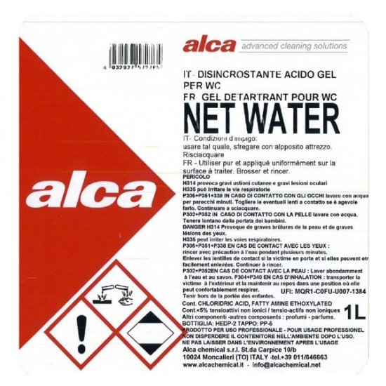 Detergente acido Net Water - Alca - tanica da 5 kg