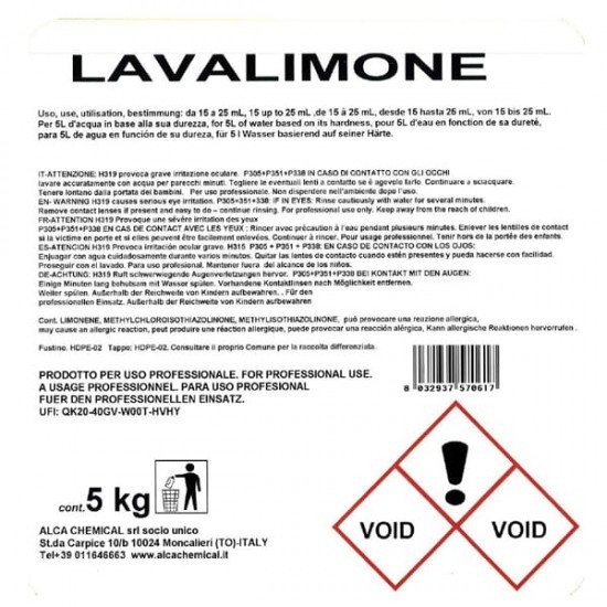 Detersivo per piatti Lavalimone - Alca - tanica da 5 L