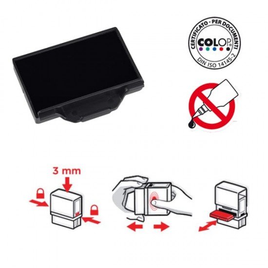 Tampone di ricambio E/PSP20 per Pocket Stamp 20 - nero - Colop