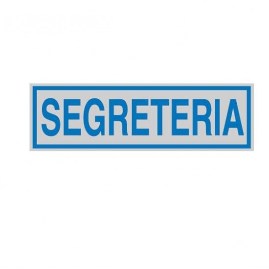 Targhetta adesiva - SEGRETERIA - 16,5 x 5 cm - Cartelli Segnalatori