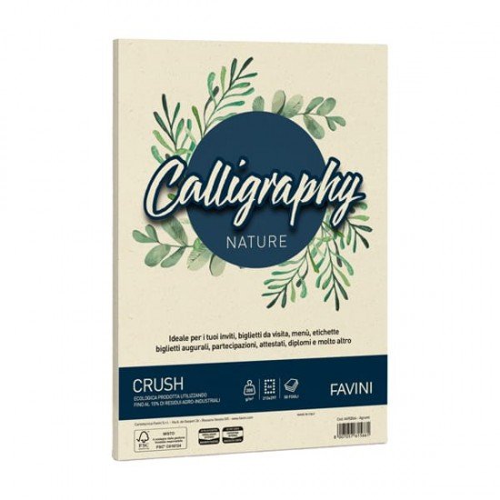 Carta Calligraphy Nature - A4 - 200 gr - agrumi - Favini - conf. 50 fogli