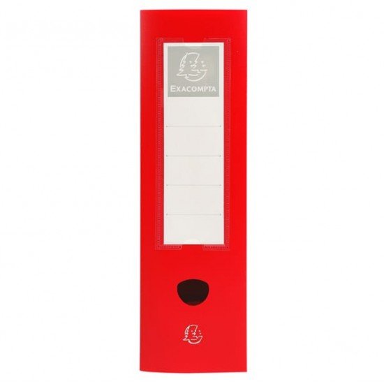 Scatola per archivio box - con bottone - 25x33 cm - dorso 6 cm - rosso - Exacompta