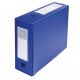 Scatola per archivio box - con bottone - 25x33 cm - dorso 10 cm - blu - Exacompta