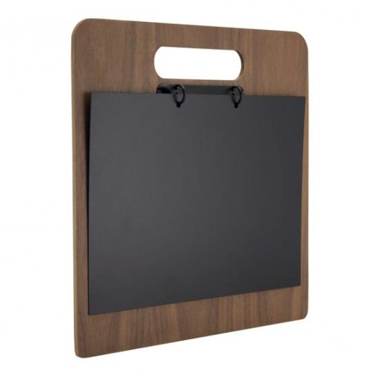 PortamenU' a tagliere con anelli Chopping Board - 32 x 24 cm - legno di noce - Securit