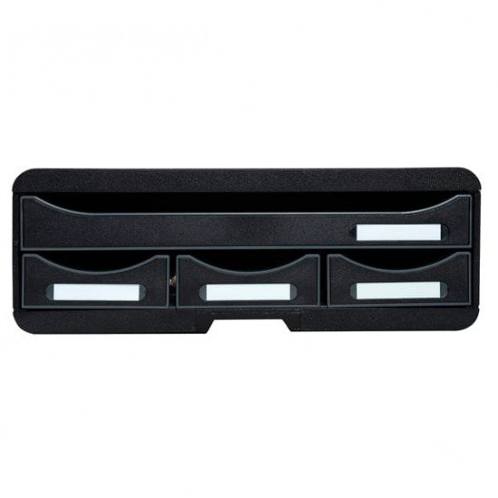 Cassettiera Toolbox  - 27 x 35,5 x 13,5 cm - 4 cassetti - nero - E x acompta