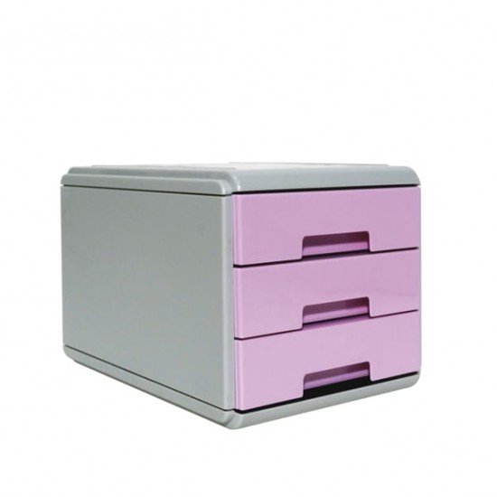Mini Cassettiera Keep Colour Pastel - 17 x 25,4 x 17,7 cm - grigio/lilla - Arda