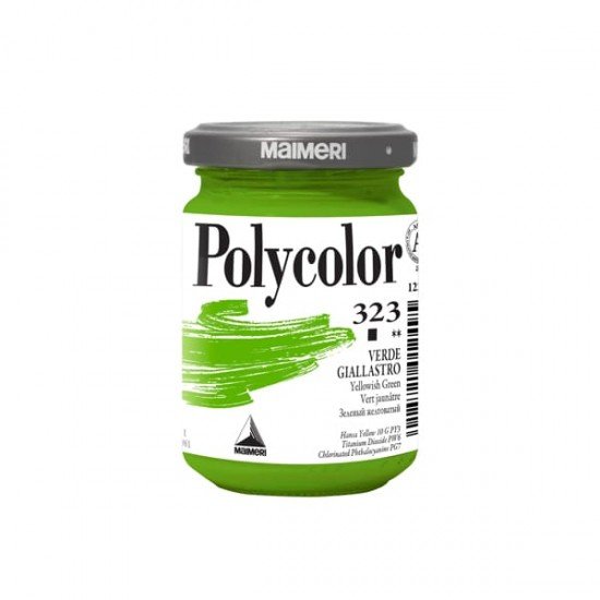 Colore vinilico Polycolor - 140 ml - verde giallastro - Maimeri