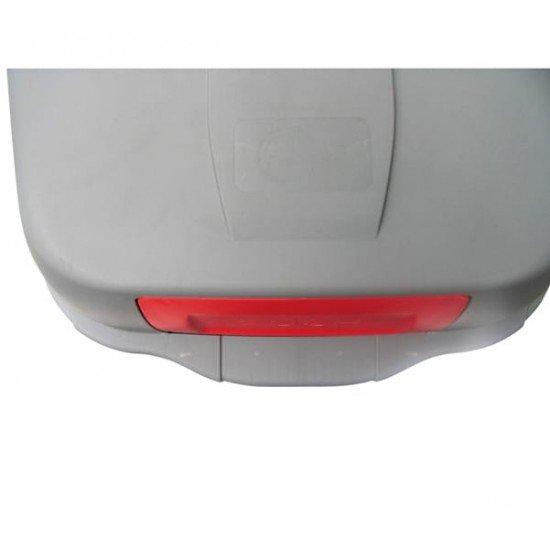 Bidone mobile Push - con coperchio - 49x54x95 cm - 100 L - grigio/rosso - Mobil Plastic