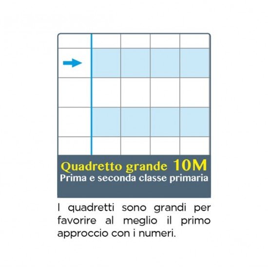Maxiquaderno Didattico One Color - A4 - 10 mm - 100 gr - 18 + 1 fogli - Blasetti