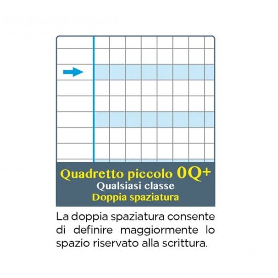 Maxiquaderno Didattico One Color - A4 - 5 mm+ - 100 gr - 18 + 1 fogli - Blasetti