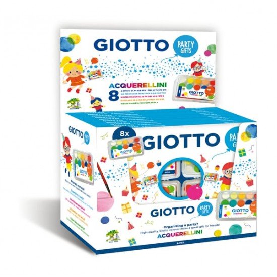 Set 8 astucci da 15 acquerellini - party gifts - diametro 15mm - Giotto