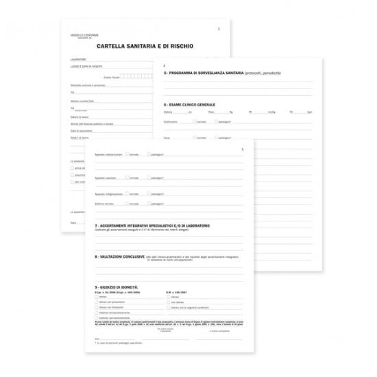 Registro cartella sanitaria di rischio - 34 pagine - 31 x 24,5 cm - DU131910000 - Data Ufficio