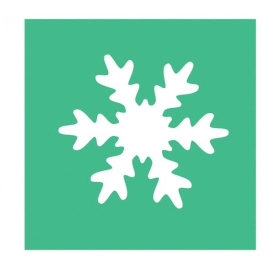 Fustella - motivo fiocco di neve - dim. sagoma 25 mm - CWR