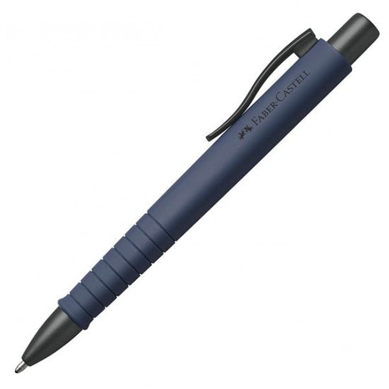 Penna a sfera a scatto Poly Ball - Punta 0,7 mm - fusto blu navy - Faber-Castell