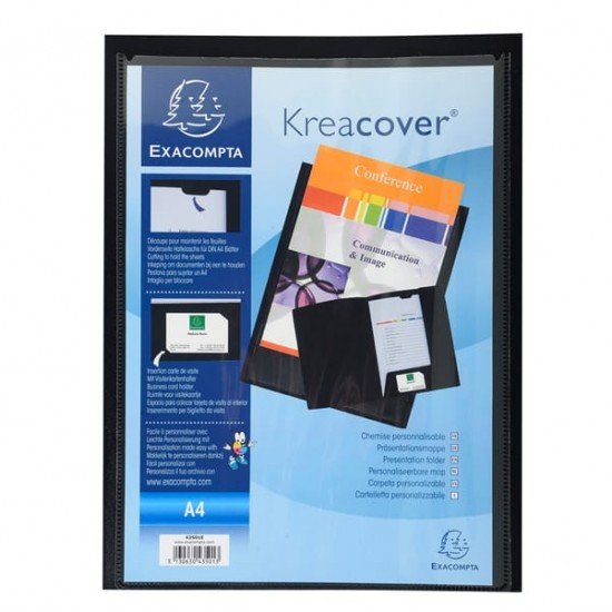 Cartella di presentazione Kreacover - in PP - 2 alette - colori assortiti - A4 - Exacompta