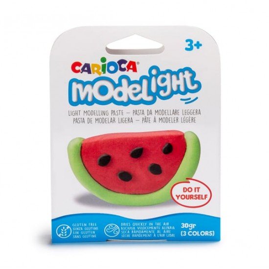 Pasta Model Light - 30 gr - tema frutta - Carioca - expo 16 pezzi