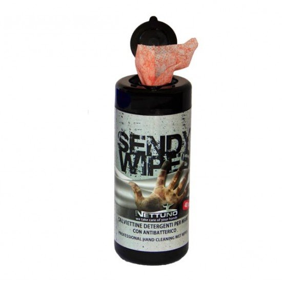 Salviette umidificate Sendy Wipes - salviette 17 x 20 cm - Nettuno - tubo 40 pezzi