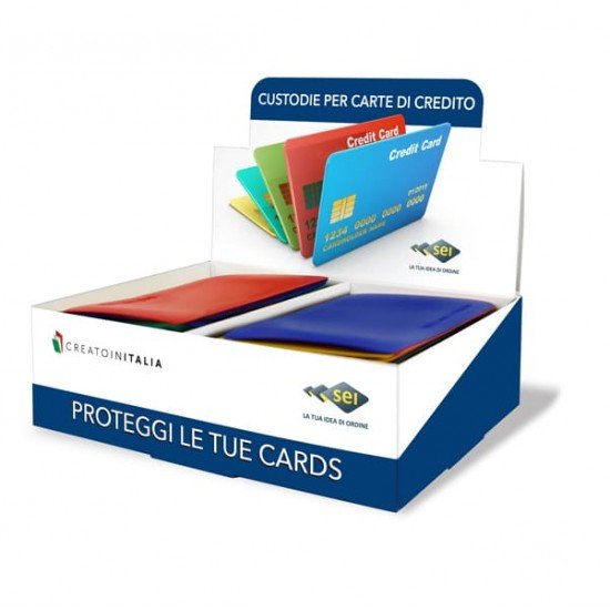 Busta porta card - 5,8x8,7 cm - 1 tasca - colori assortiti - Sei Rota