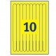 Braccialetti identificativi stampabili - giallo - 5 fogli - 10 et/fg - A4 - Avery