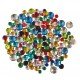 Gemme Kristall tonde - diametro 6/10 mm - colori assortiti - DECO - conf. 1000 pezzi