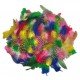 Piume tropicali - dimensione 50-100 mm - colori assortiti - DECO - conf. 100 pezzi