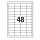 Etichette coprenti BlockOut - per stampanti laser - 45,7 x 21,2 mm - 48 et/fg - 25 fogli A4 - bianco - Avery