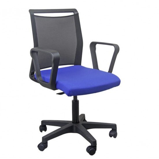 Seduta Home/Office Smart Light - con braccioli fissi - blu/nero - Unisit