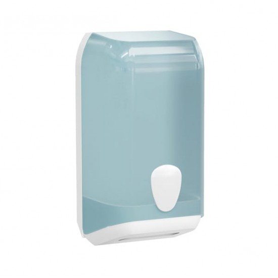 Dispenser carta igienica interfogliata - 307 x 133 x 158 mm - bianco / azzurro - Replast