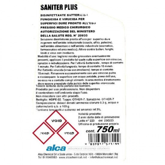 Sgrassante Saniter Plus - 750 ml - Alca