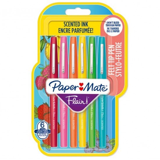 Pennarello Flair Nylon - colori assortiti Scented - Papermate - conf. 6 pezzi