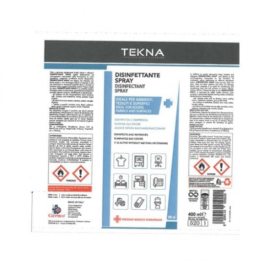 Disinfettante detergente alcolico - senza profumo - 1lt - Tekna
