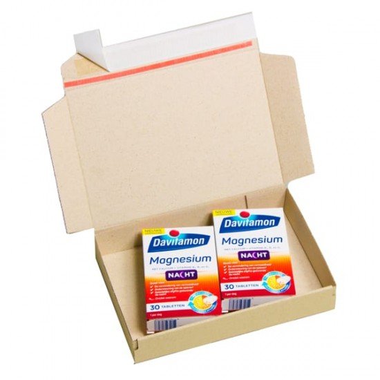Scatola Grass Box - per spedizioni - A4 - 34 x 23,5 x 4 cm - grigio - Bong Packaging - conf. 50 pezzi