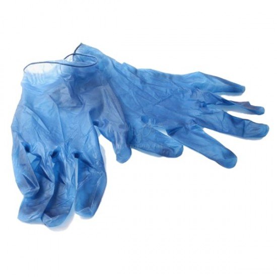 Guanti detectabili - senza polvere - taglia M - nitrile - blu - Linea Flesh - conf. 100 pezzi