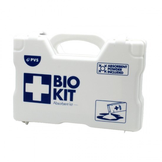 Biokit valigetta con polvere addensante per assorbimento liquidi biologici PVS