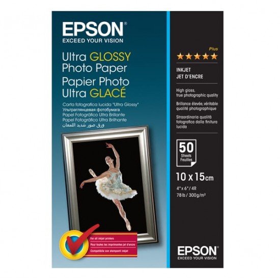 Epson - Ultra Glossy Photo Paper - 10 x 15 cm - 50 Fogli - C13S041943