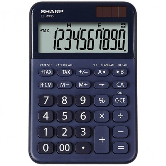 Sharp - Calcolatrice da tavolo EL M335 - 10 cifre - Blu - ELM335 BBL