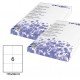 Etichette adesive - permanenti - 105 x 99 mm - 6 et/fg - 100 fogli A4 - bianco - Starline