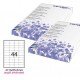 Etichette adesive - permanenti - angoli arrotondati - 47,5 x 25,5 mm - 44 et/fg - 100 fogli A4 - bianco - Starline