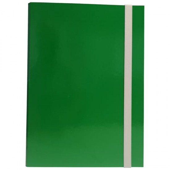 Cartella progetto - con elastico - dorso 3 cm - verde - Starline