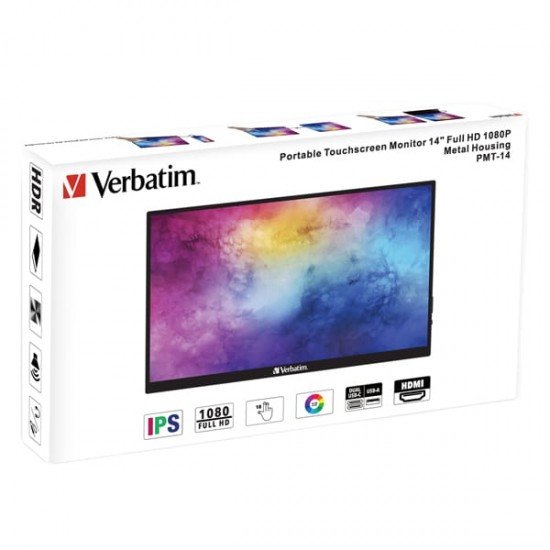 Verbatim - Monitor Portatile 14'' - touchscreen Full HD - 1080p