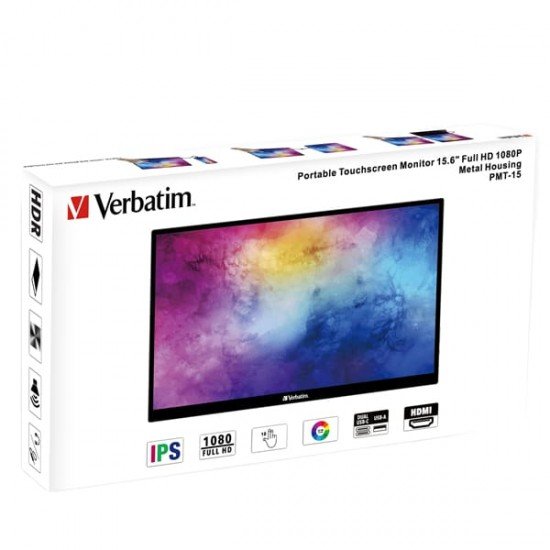 Verbatim - Monitor Portatile 15'' - touchscreen Full HD - 1080p